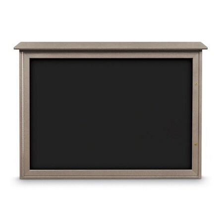 United Visual Products Outdoor Enclosed Combo Board, 72"x36", Bronze Frame/Grey & Cinnabar UVCB7236ODBZ-GREY-CINNABA